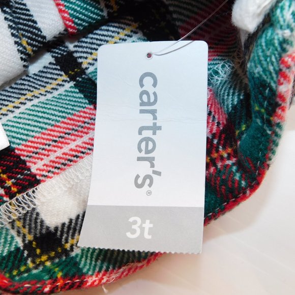 Carter's Girls 3T Red White Green KILT skirt New w Tag - Picture 3 of 5